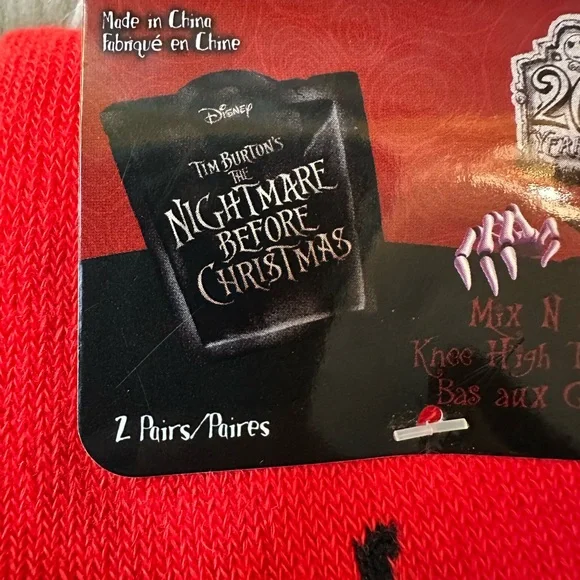 Disney’s The Nightmare Before Christmas knee high toe socks. NWT - Picture 9 of 10